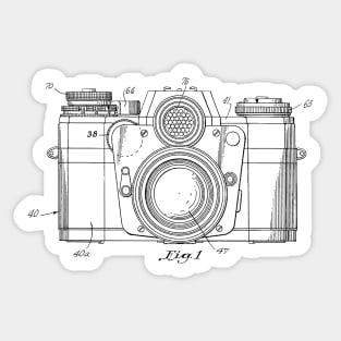 Camera Patent Print Vintage Design 1962 Sticker